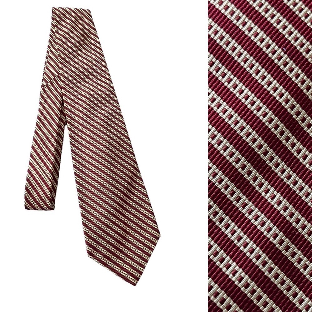 Vintage Polo Ralph Lauren Collegiate Preppy Striped 100% Silk Tie USA Handmade